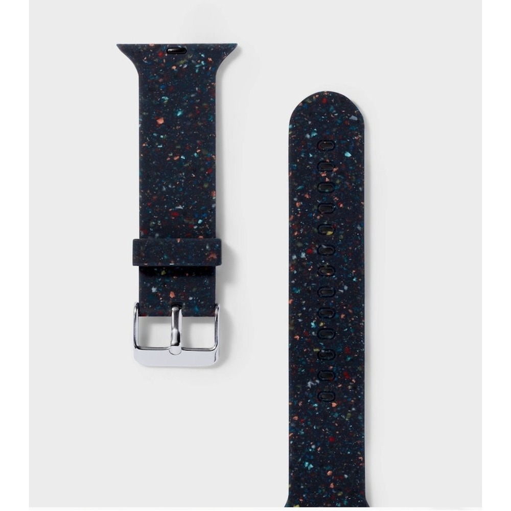 Heyday Apple Watch Band 38‎ 40 41mm Black Speckle Silicone Strap NEW